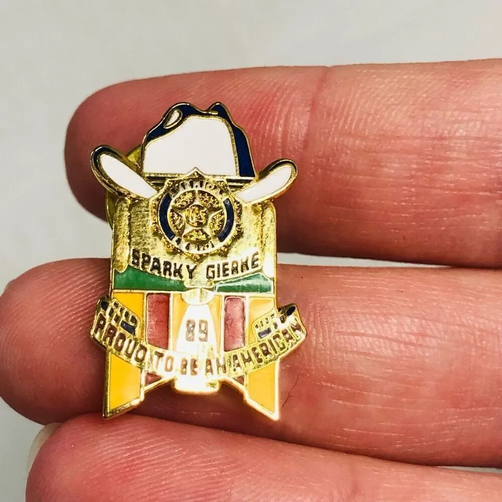elks pin sparky gierke‎ lapel pin pinback button club collectible vintage